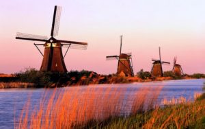 The windmills of Kinderdijk