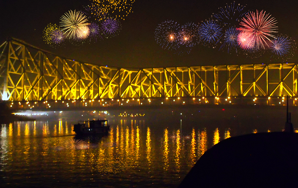 Howrah Bridge Kolkata Diwali